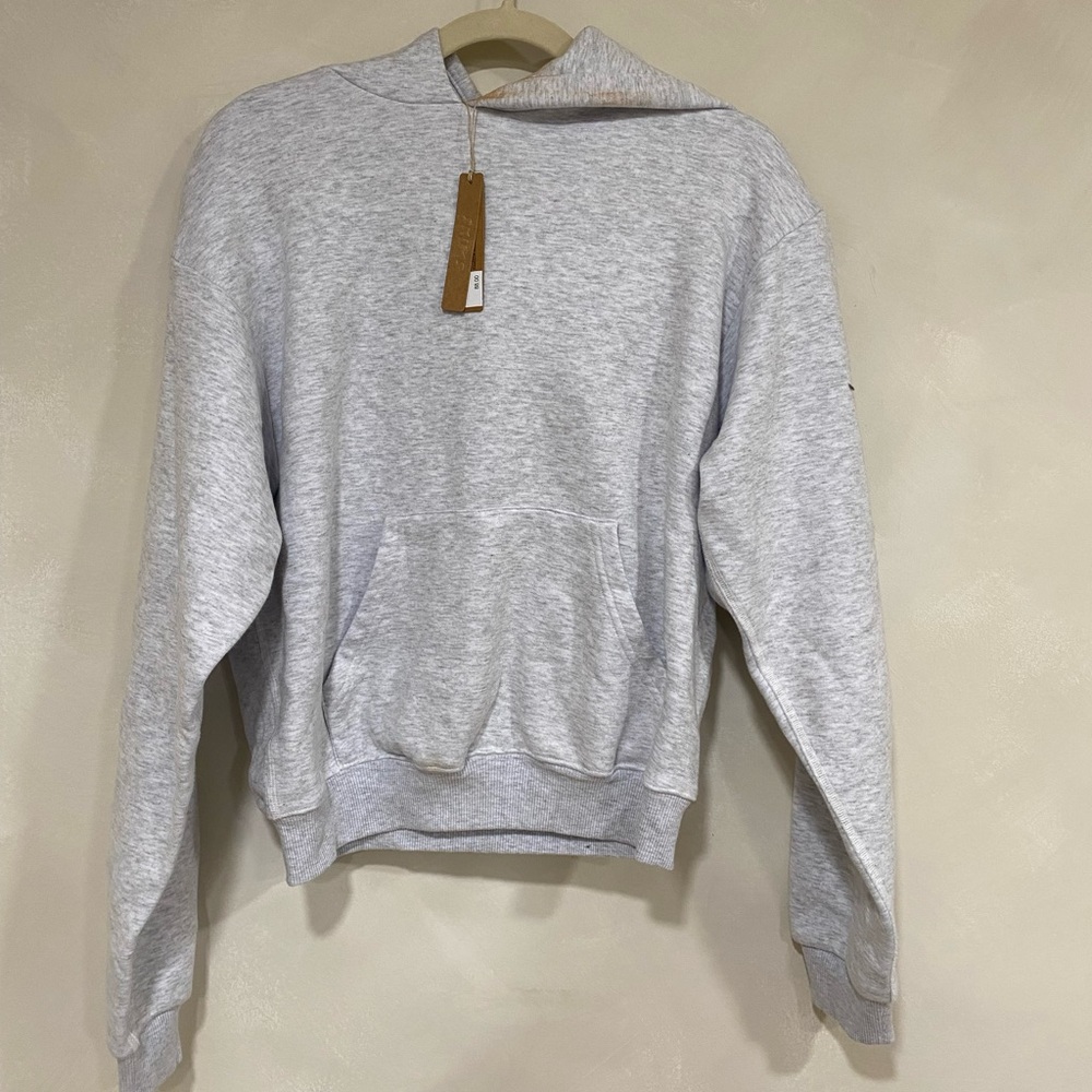 Skims Cotton Fleece Classic Hoodie Light Heather Grey Small NWI - Picture 3 of 10